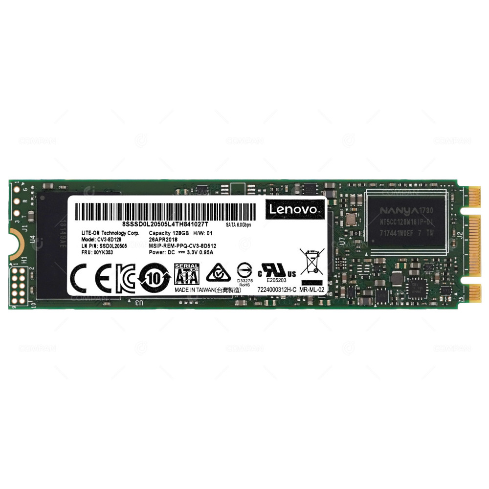 00YK353 LENOVO SSD 128GB SATA 6G M.2 2280 PCIE
